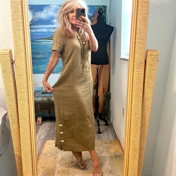 VTG Earth Song, 12P, Linen, 🍁Fall Perfection, Butrin Embellished Hem - Picture 1 of 11